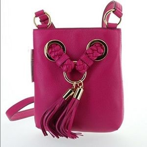 {Michael Kors} Braided Grommet Leather Cross Body